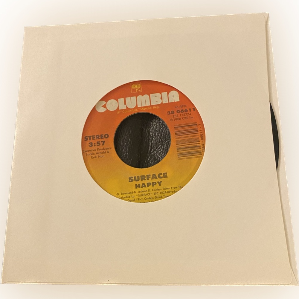 Surface "Happy"  1986 Columbia Records Vintage